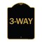 Signmission Designer Series Sign-3-Way, Black & Gold Aluminum Architectural Sign, 18" x 24", BG-1824-24408 A-DES-BG-1824-24408 - alternate 1